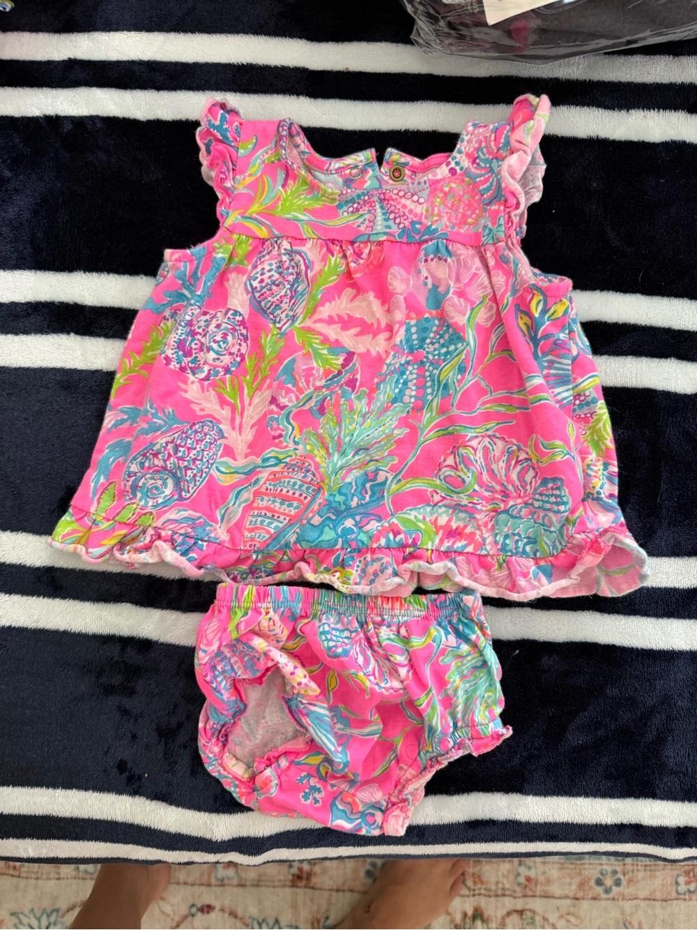 Lilly Pulitzer Pink Tropical Shell Print Tank & Bloomers Set